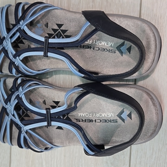 Skechers Womens Reggae Memory Foam Sandals Strappy shoes sz 9 - Picture 7 of 11
